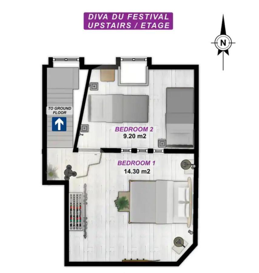 La Diva Du Festival - 10 Mn A Pied Palais & Plages - Cosy & Calme - Clim - Wifi Cannes Ngoại thất bức ảnh